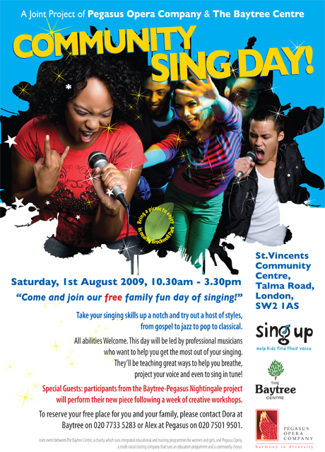 Pegasus Opera / Baytree Centre Community Sing Day August 09